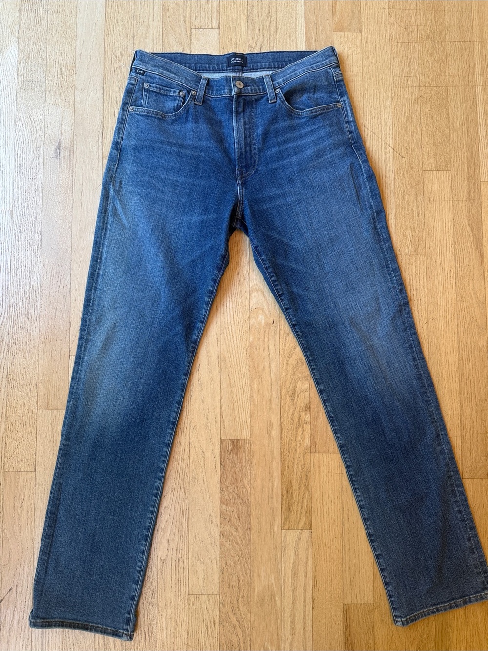NWOT: Citizens Of Humanity Men's Elijah  Straight Jeans - Blue Wash, sz 32